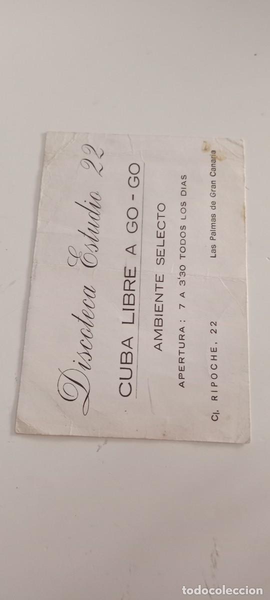 Otros art&iacute;culos de coleccionismo en papel: DISCOTECA STUDIO 22 CUBA LIBRE EL DE FOTO C-AB9