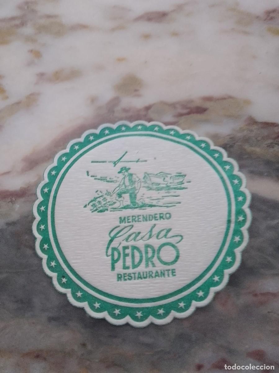 Otros art&iacute;culos de coleccionismo en papel: Posavaso cada pedro restaurante a&ntilde;os 50,60