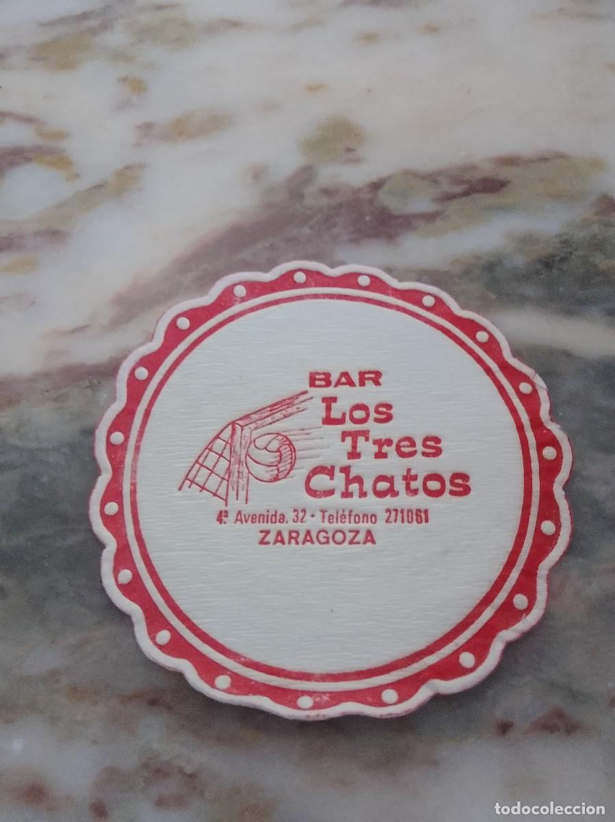 Otros art&iacute;culos de coleccionismo en papel: Posavasos a&ntilde;os 50 60 aproximado bar los tres chatos Zaragoza