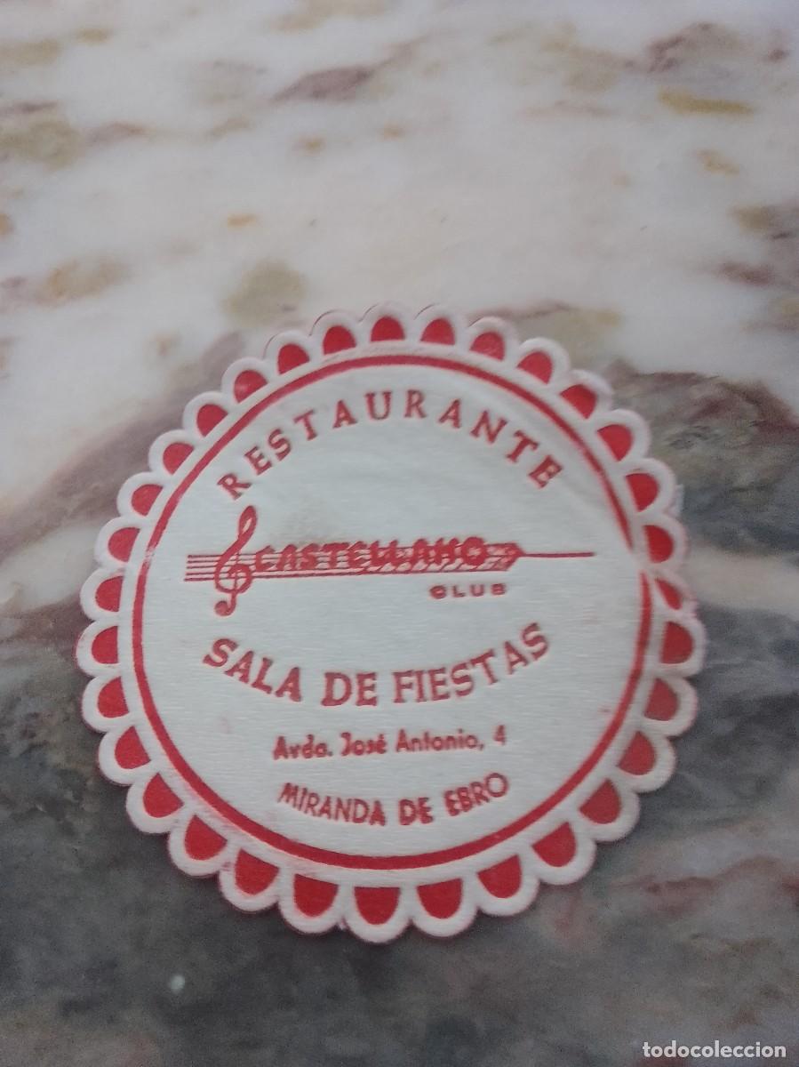 Otros art&iacute;culos de coleccionismo en papel: Posavasos a&ntilde;os 50 60 aproximado sala de fiestas club castellano miranda de Ebro