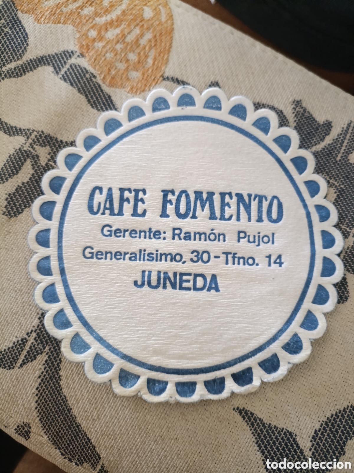 Otros art&iacute;culos de coleccionismo en papel: Caf&eacute; Fomento juneda [ Posa Vasos A&ntilde;os 50-60 ]