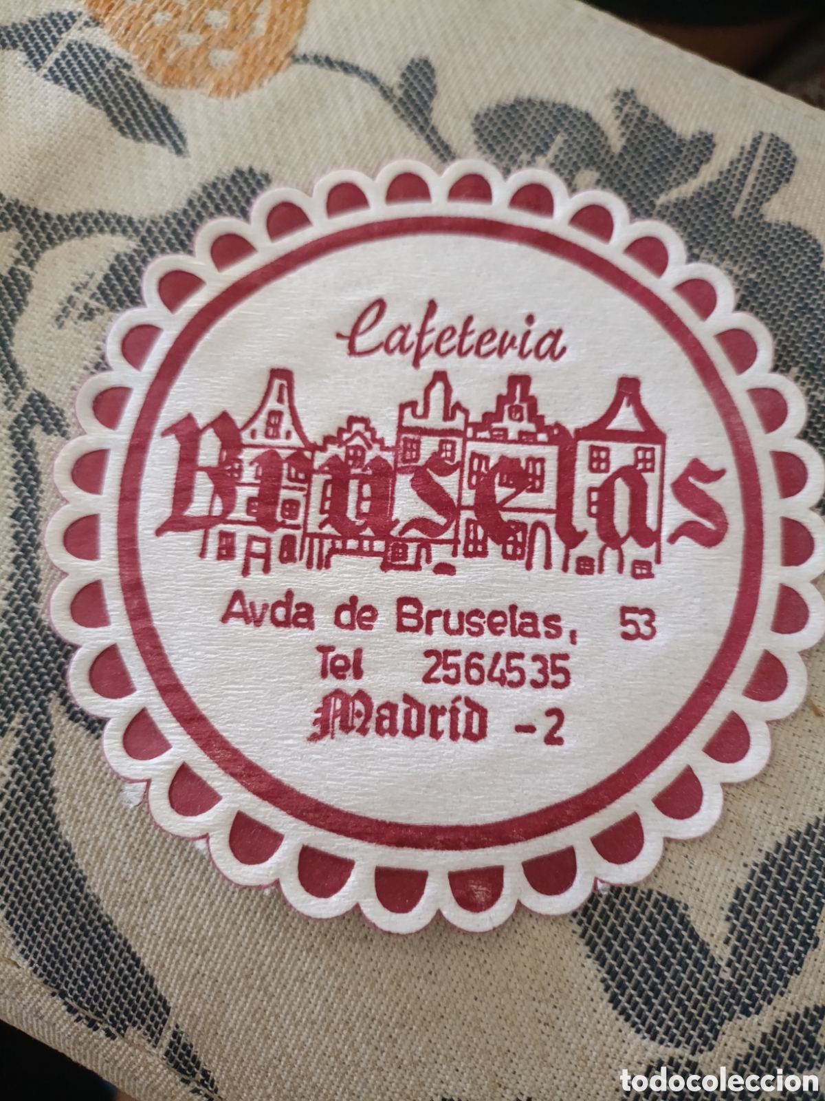 Otros art&iacute;culos de coleccionismo en papel: CAFETERIA AVENIDA DE BRUSELAS MADRID [ Posa Vasos A&ntilde;os 50-60 ]