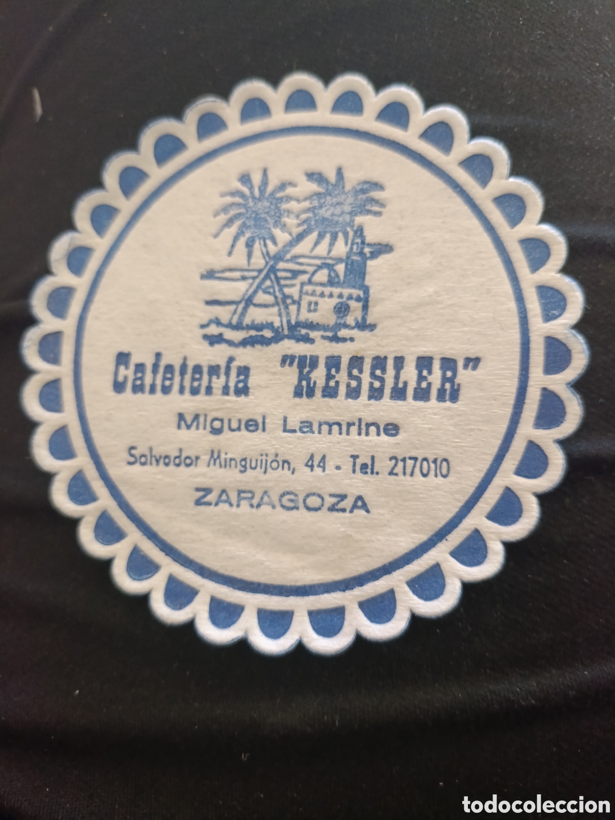 Otros art&iacute;culos de coleccionismo en papel: CAFETER&Iacute;A KLESSLER ZARAGOZA [ Posa Vasos A&ntilde;os 50-60 ]