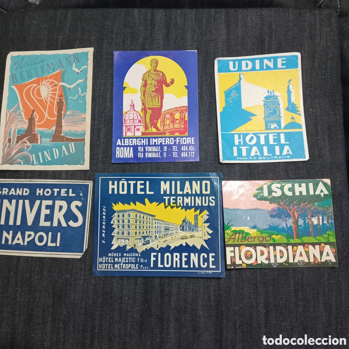 Altri oggetti di carta: 6 ETIQUETAS EQUIPAJE HOTELES