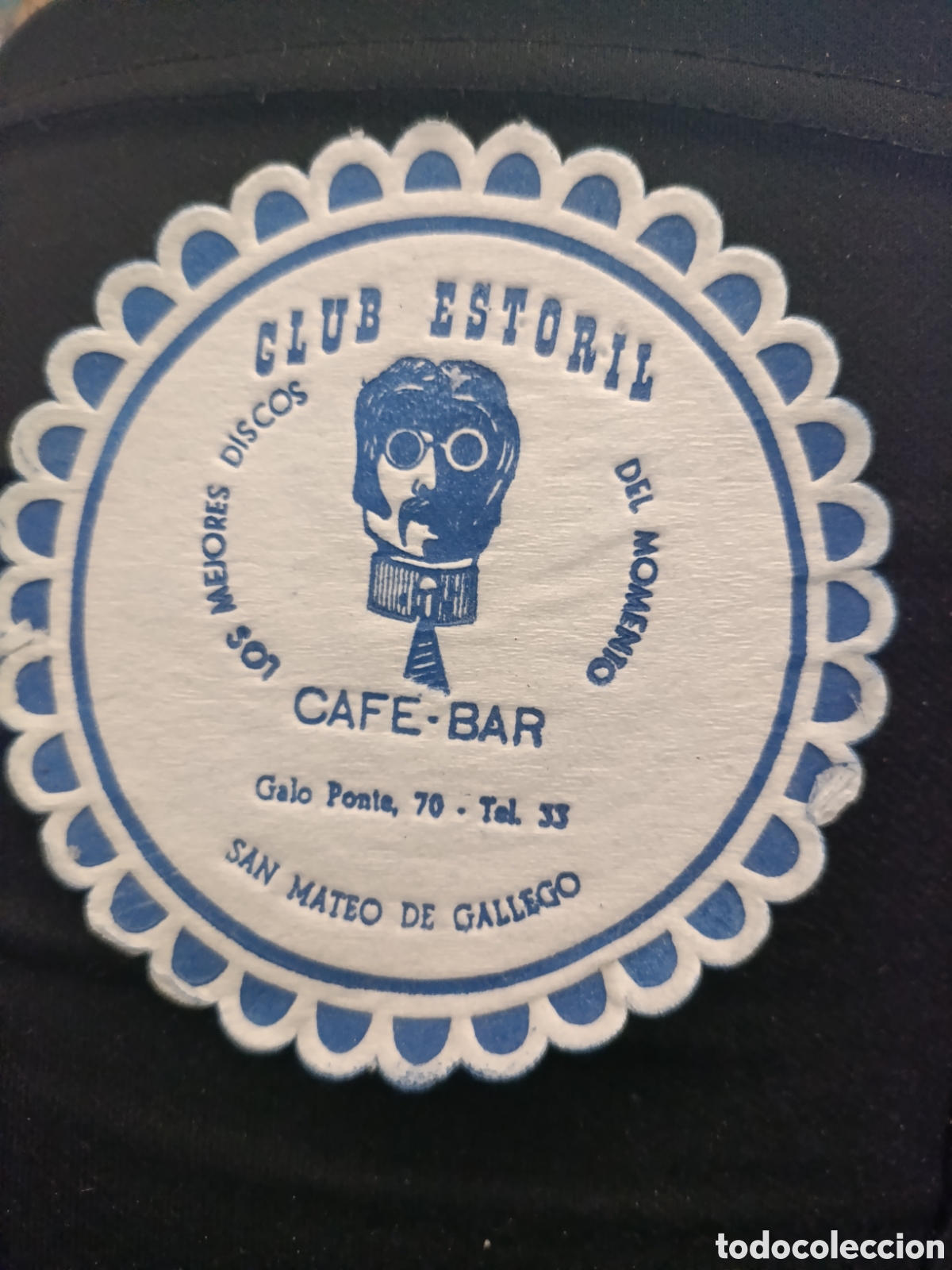 Otros art&iacute;culos de coleccionismo en papel: Club Estoril Cafe-Bar San Mateo de Gallego [ Posa Vasos a&ntilde;os 50-60 ]