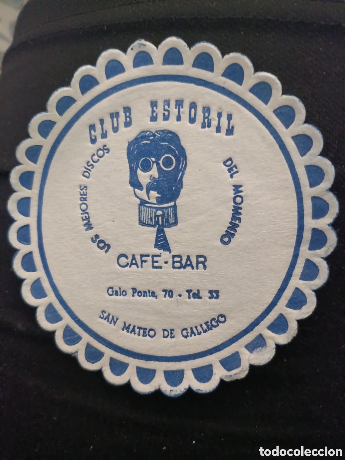 Otros art&iacute;culos de coleccionismo en papel: Club Estoril Cafe-Bar San Mateo de Gallego [ Posa Vasos a&ntilde;os 50-60 ]