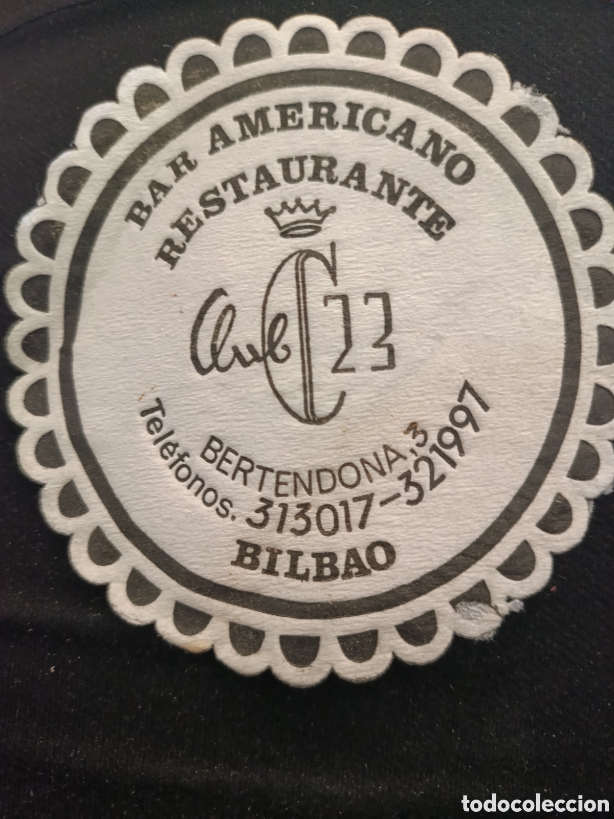 Otros art&iacute;culos de coleccionismo en papel: Bar americano restaurante Bilbao [ Posa Vasos a&ntilde;os 50-60 ]