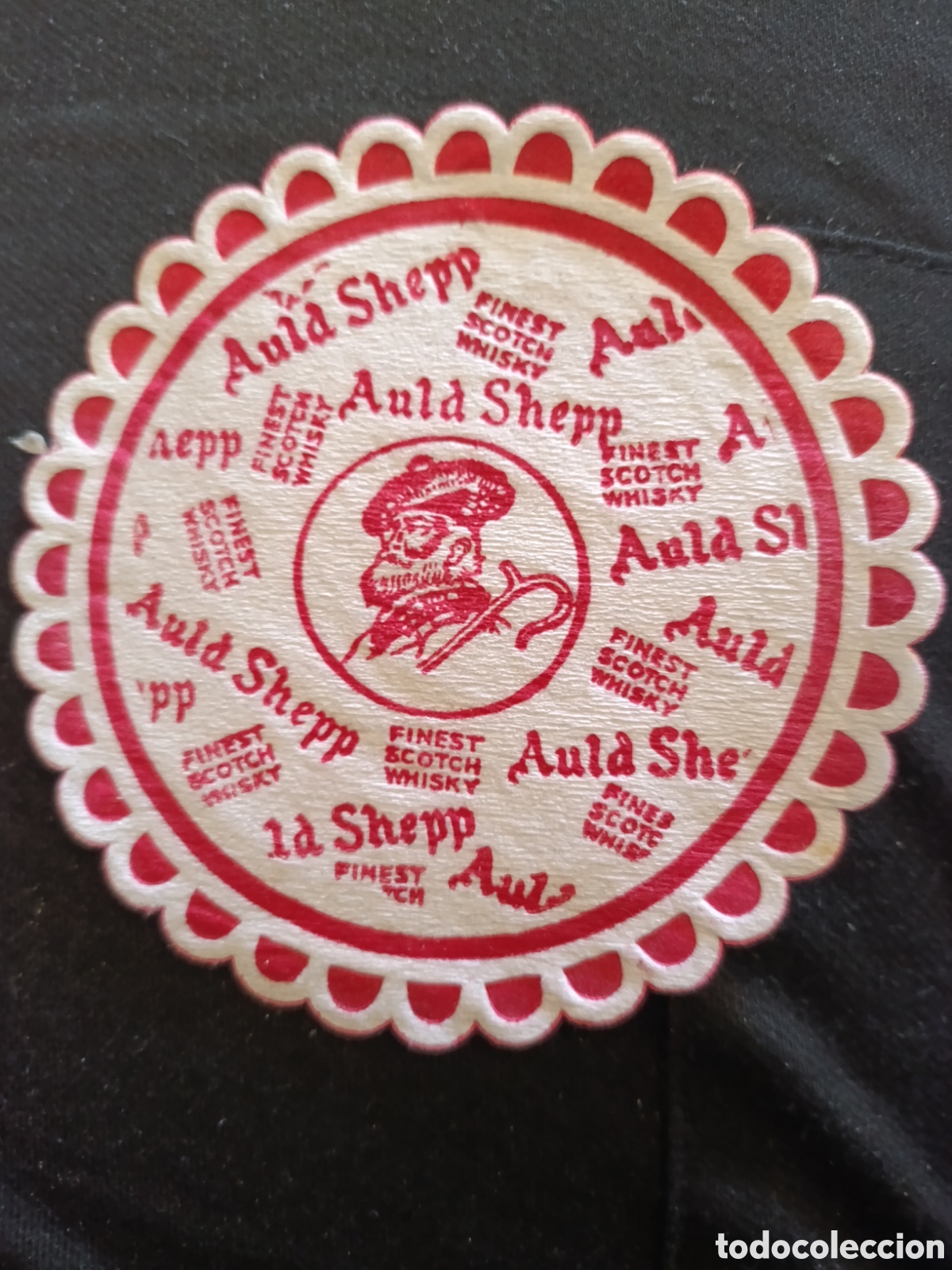 Otros art&iacute;culos de coleccionismo en papel: FINEST SCOTCN WHISKY AULD SHEPP [ Posa Vasos a&ntilde;os 50-60 ]
