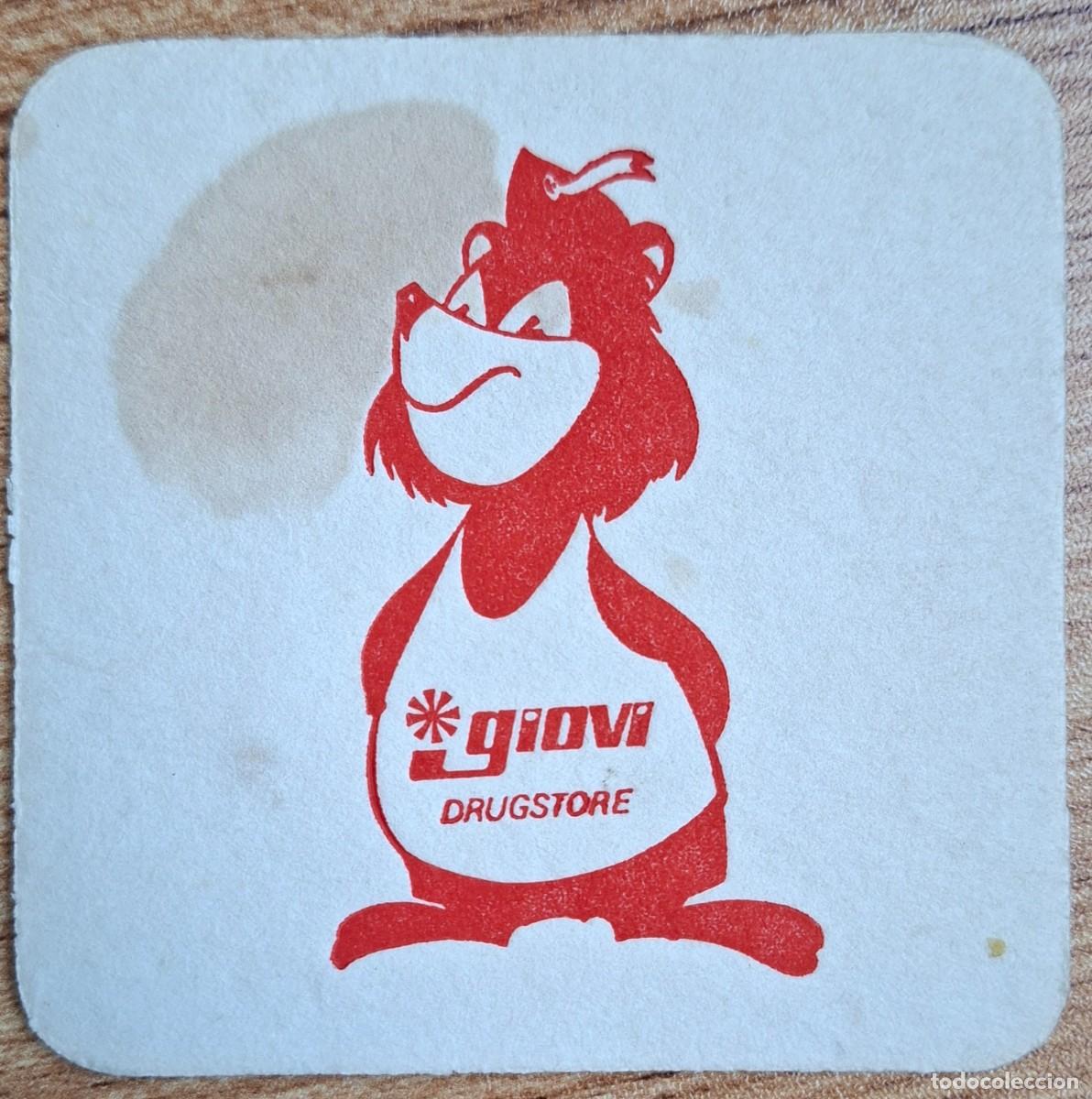 Otros art&iacute;culos de coleccionismo en papel: Posavasos Drugstore Giovi - Oviedo / Gij&oacute;n (Asturias)