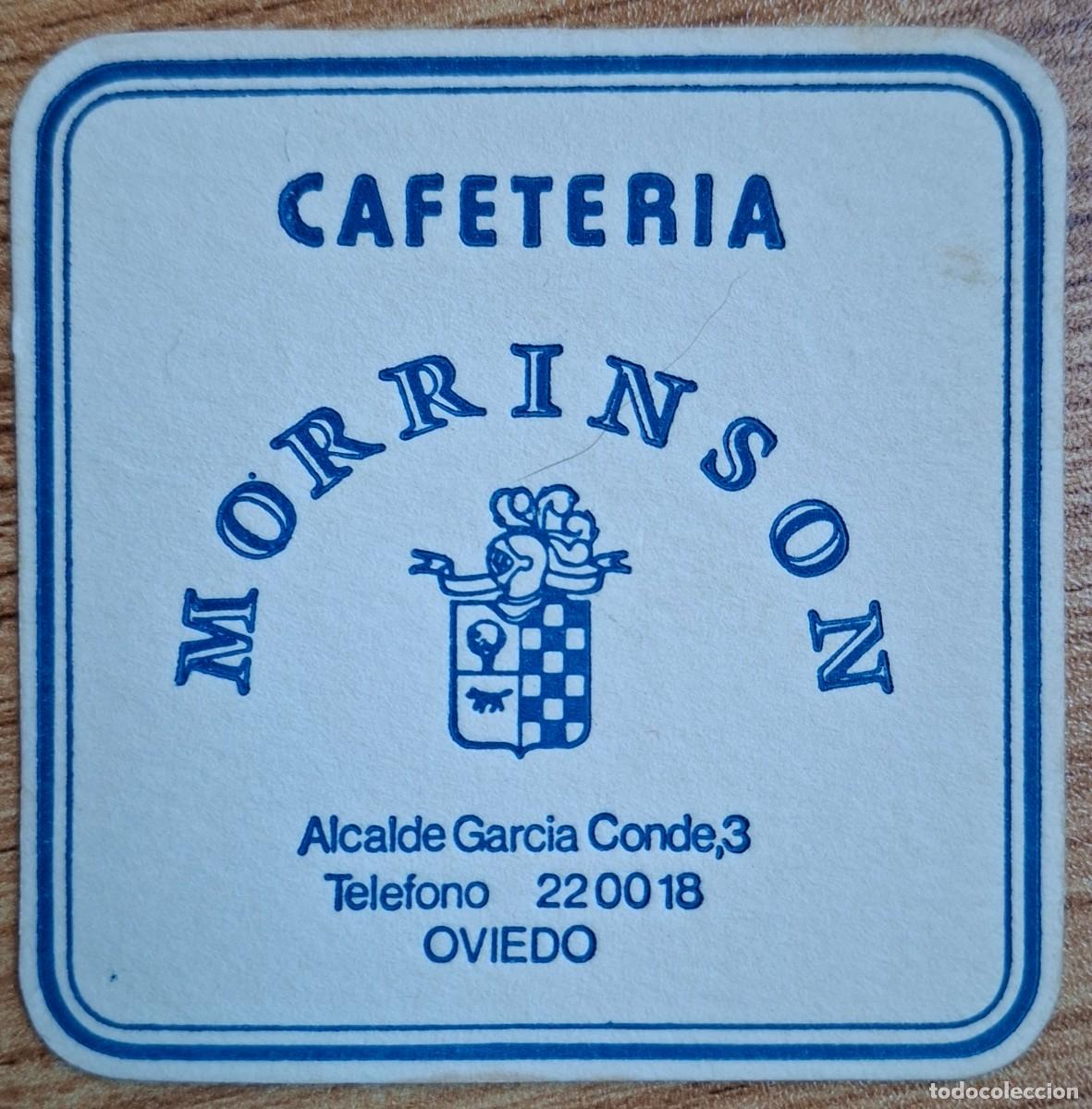 Otros art&iacute;culos de coleccionismo en papel: Posavasos Cafeter&iacute;a Morrinson azul - Oviedo (Asturias)