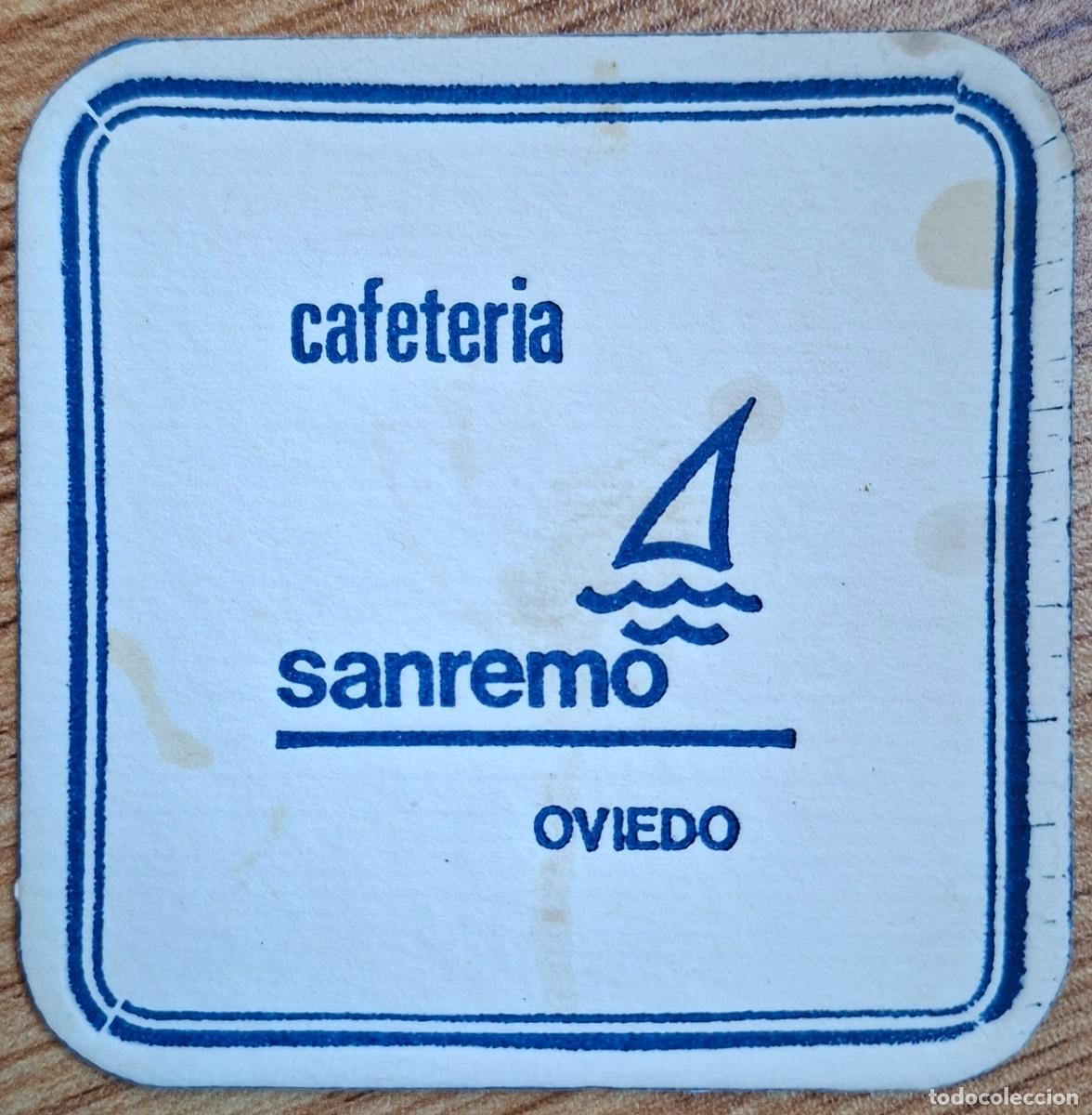 Otros art&iacute;culos de coleccionismo en papel: Posavasos Cafeter&iacute;a San Remo - Oviedo (Asturias)
