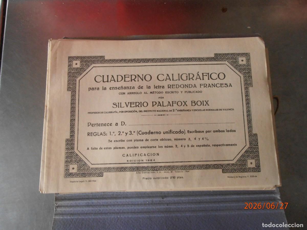 Otros art&iacute;culos de coleccionismo en papel: Carpeta obras Caligraficas de texto oficial - el profesor Palafox