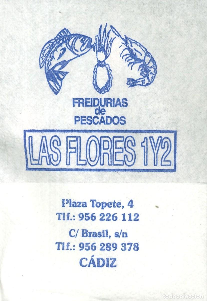 Otros art&iacute;culos de coleccionismo en papel: SERVILLETA PAPEL - FREIDURIAS DE PESCADOS LAS FLORES 1 Y 2 - CADIZ