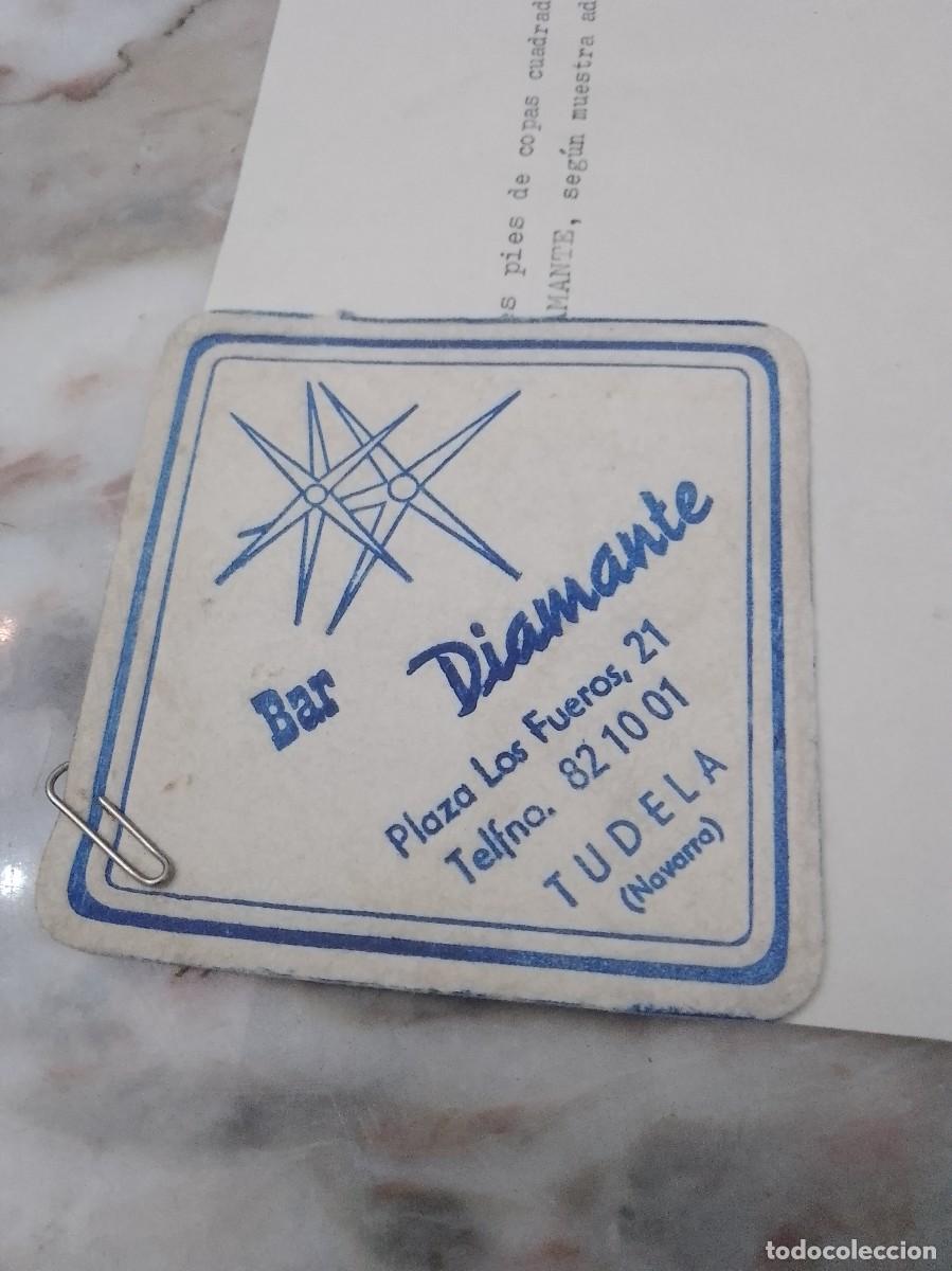 Otros art&iacute;culos de coleccionismo en papel: Posavaso bar diamante Tudela navarra