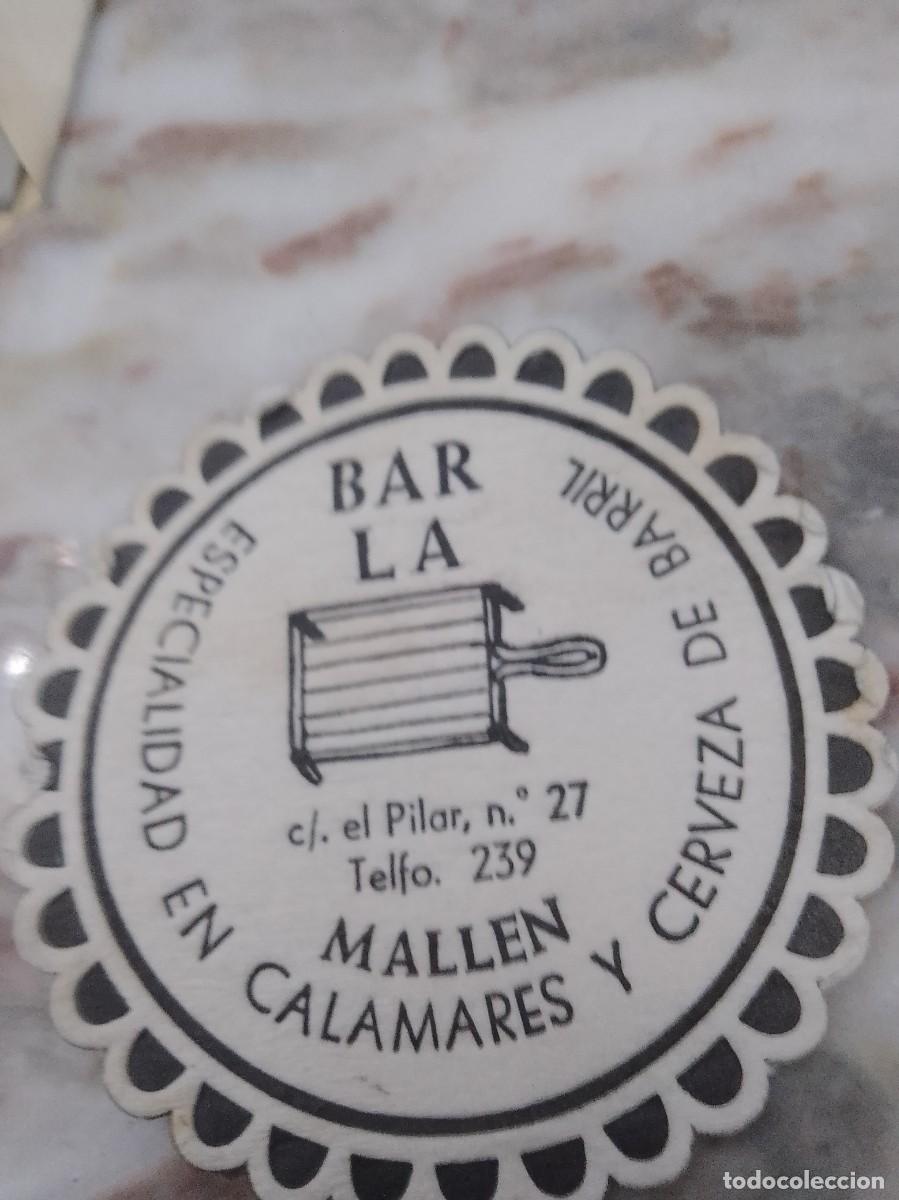Otros art&iacute;culos de coleccionismo en papel: Posavasos a&ntilde;os 50 60 aproximado bar la mallen calamares y cerveza