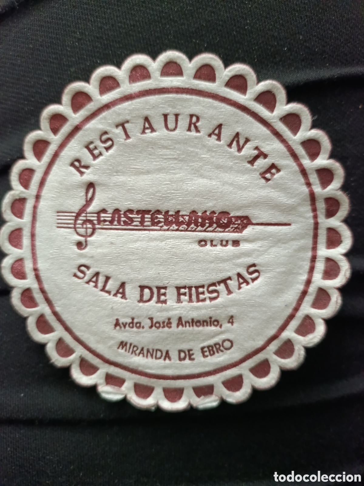 Otros art&iacute;culos de coleccionismo en papel: RESTAURANTE CASTELLANO CLUB MIRANDA DE EBRO [ POSA-VASOS A&Ntilde;OS 50-60]