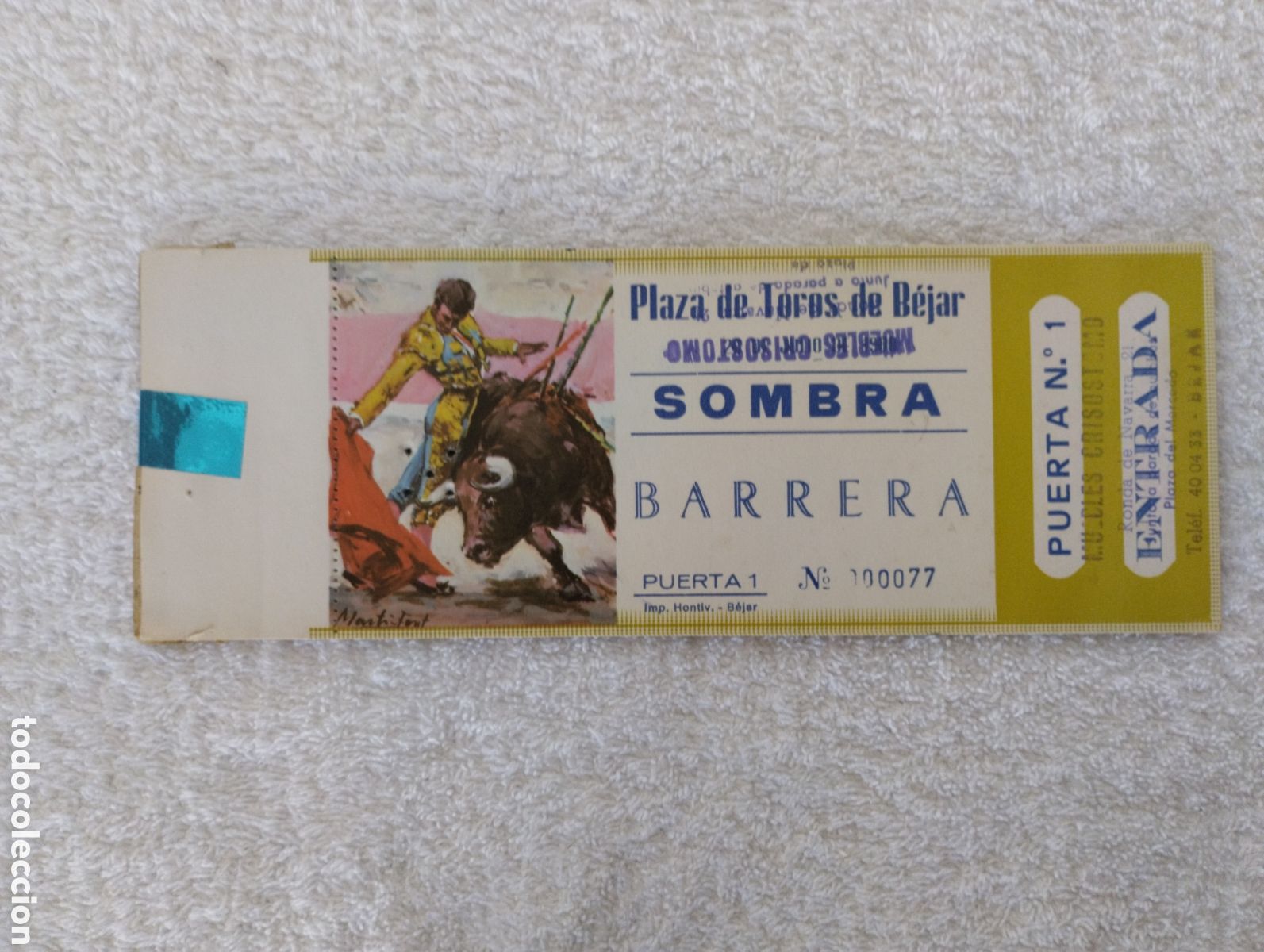 Otros art&iacute;culos de coleccionismo en papel: Lote entradas antiguas Plaza de Toros de Bejar