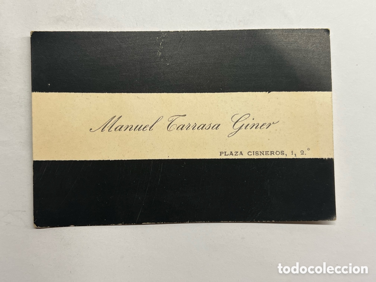 Otros art&iacute;culos de coleccionismo en papel: TARJETA FUNERARIA.. Manuel Tarrasa Giner Valencia.. (h.1900?) Papeler&iacute;a de luto..