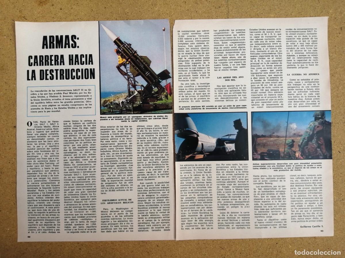 Otros art&iacute;culos de coleccionismo en papel: REPORTAJE. ARMAS, CARRERA HACIA LA DESTRUCCION