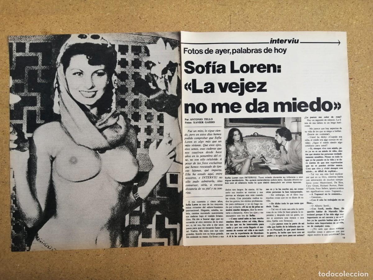 Otros art&iacute;culos de coleccionismo en papel: REPORTAJE. SOFIA LOREN, LA VEJEZ NO ME DA MIEDO