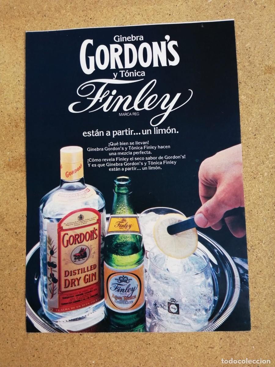 Otros art&iacute;culos de coleccionismo en papel: ANUNCIO. GINEBRA GORDON'S Y TONICA FINLEY