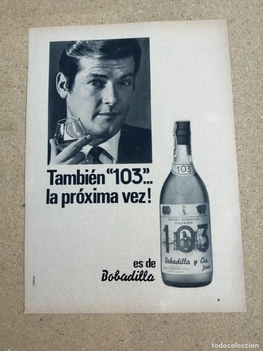 Otros art&iacute;culos de coleccionismo en papel: ANUNCIO. BRANDY 103 (ROGER MOORE)