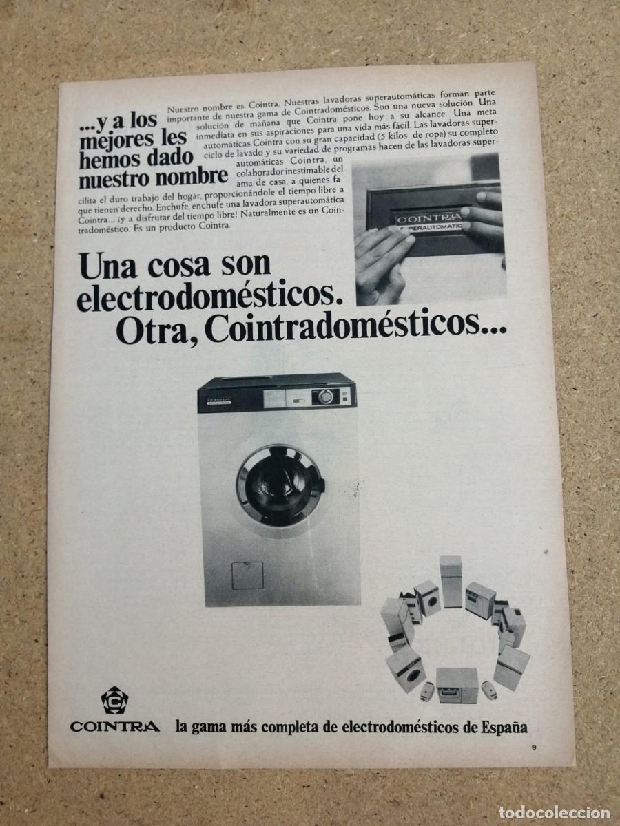 Otros art&iacute;culos de coleccionismo en papel: ANUNCIO. ELECTRODOMESTICOS COINTRA