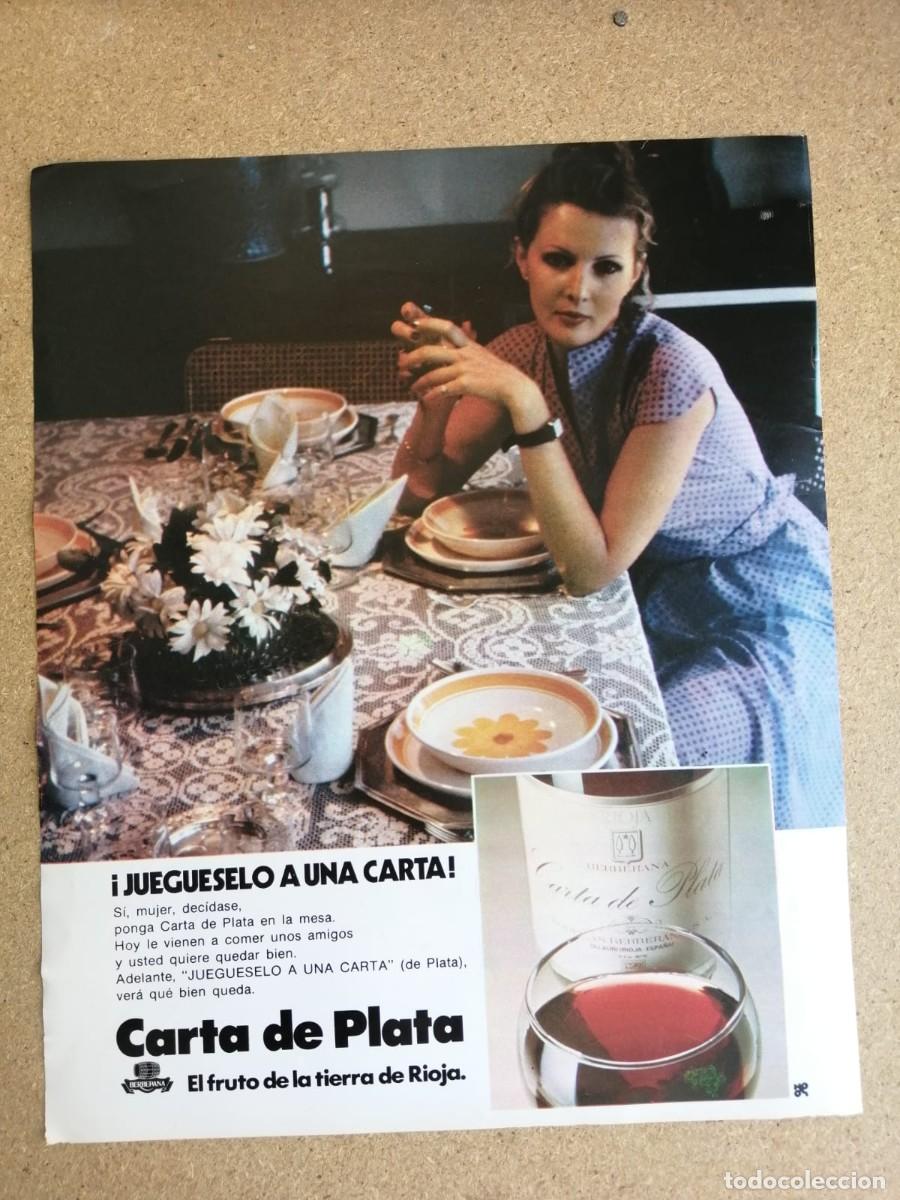 Otros art&iacute;culos de coleccionismo en papel: ANUNCIO. VINOS CARTA DE PLATA