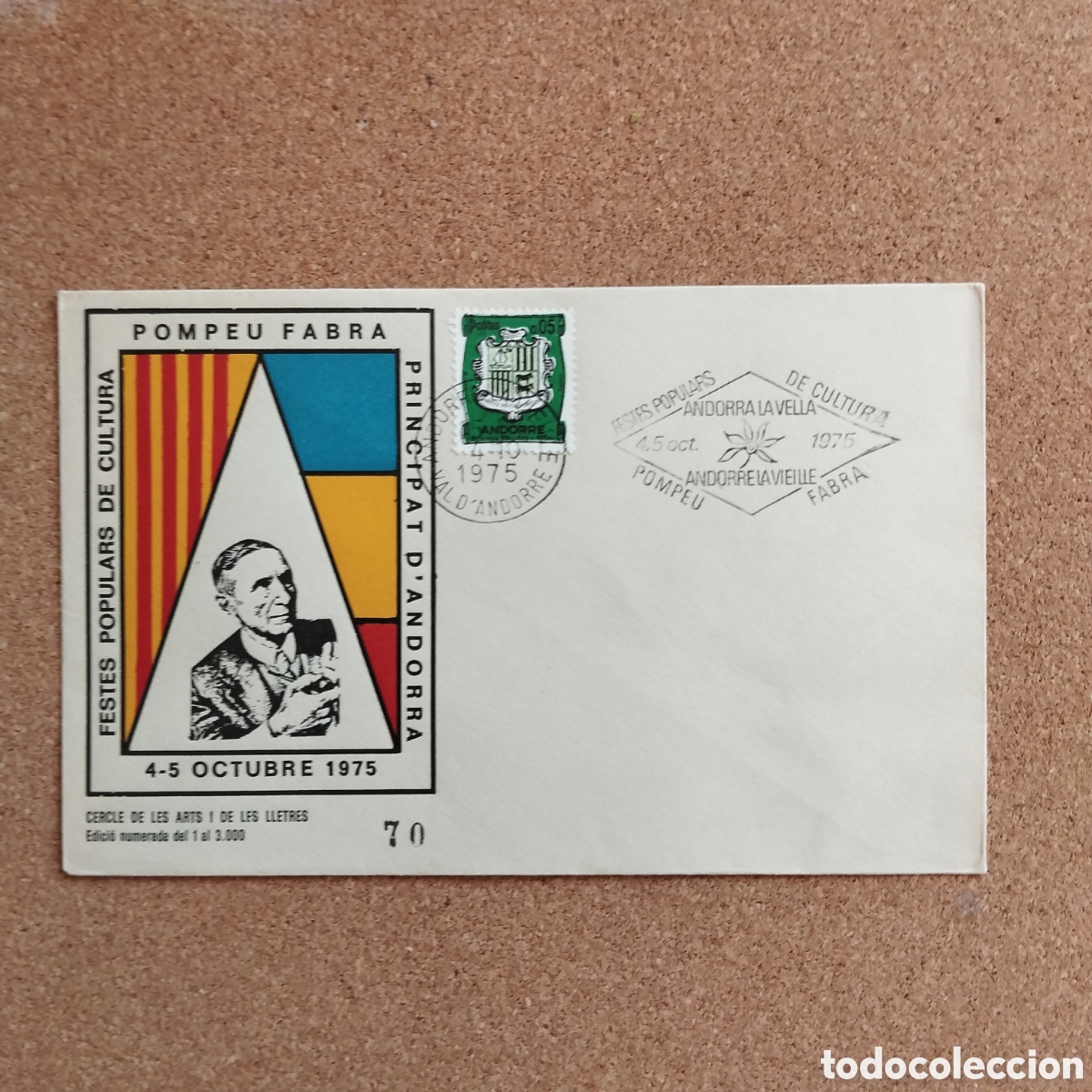 Otros art&iacute;culos de coleccionismo en papel: SOBRE POMPEU FABRA FESTES POPULARS DE CULTURA PRINCIPAT D'ANDORRA 4-5 OCTUBRE 1975