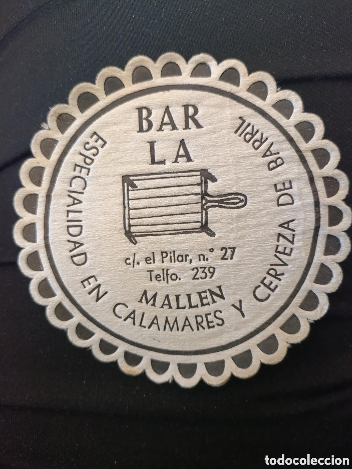Otros art&iacute;culos de coleccionismo en papel: Bar La malen calamares y cervecer&iacute;a de barril [ POSA-VASOS A&Ntilde;OS 50-60 ]