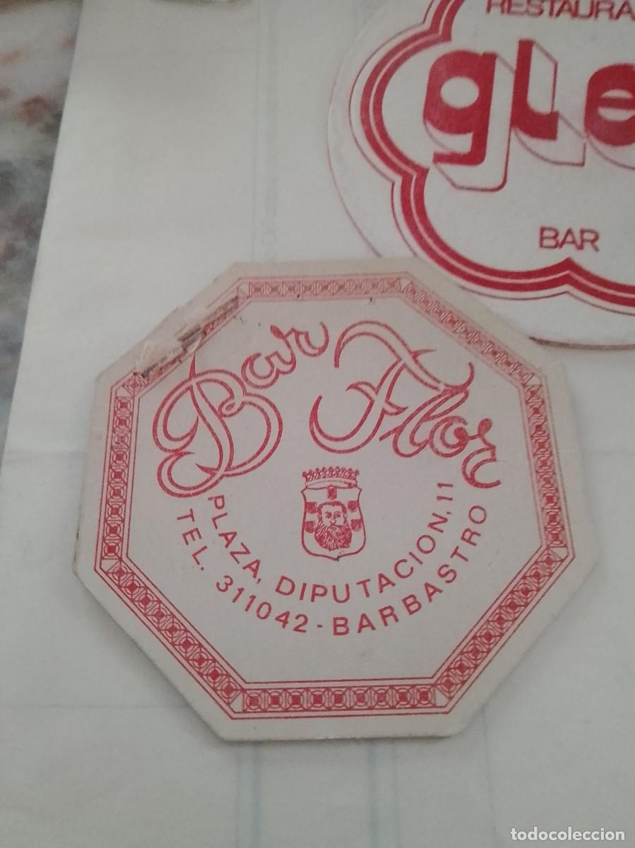 Otros art&iacute;culos de coleccionismo en papel: Posavasos a&ntilde;os 50 60 aproximado bar flor Barbastro