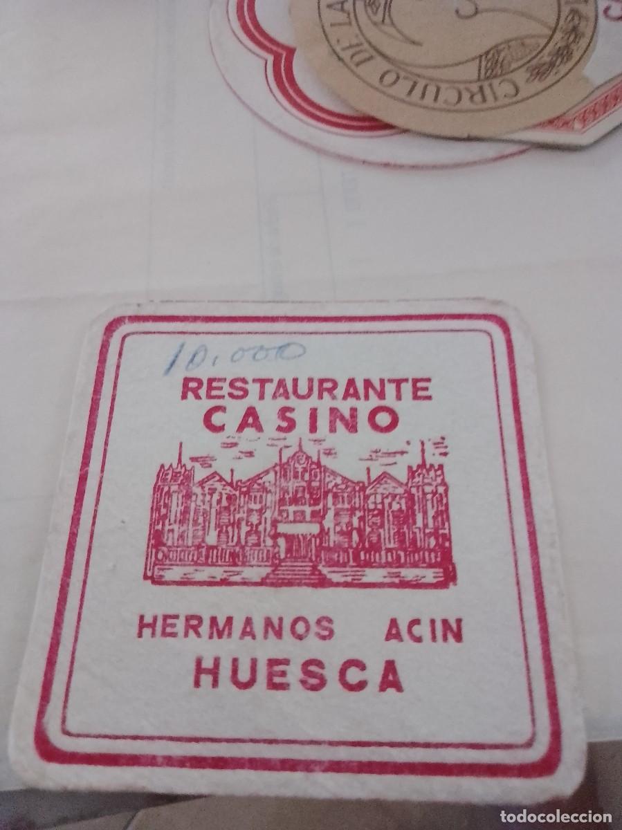 Otros art&iacute;culos de coleccionismo en papel: Posavasos a&ntilde;os 50 60 aproximado restaurante casino Huesca