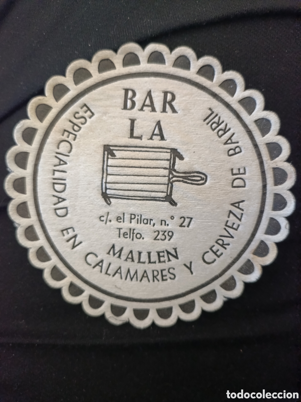 Otros art&iacute;culos de coleccionismo en papel: Bar La malen calamares y cervecer&iacute;a de barril [ POSA-VASOS A&Ntilde;OS 50-60 ]