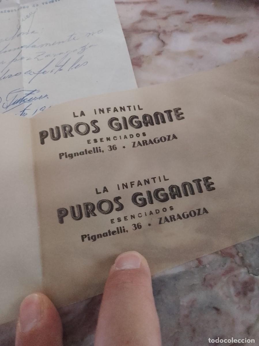 Otros art&iacute;culos de coleccionismo en papel: Recorte de puros gigantes la infantil Zaragoza a&ntilde;os 40,50