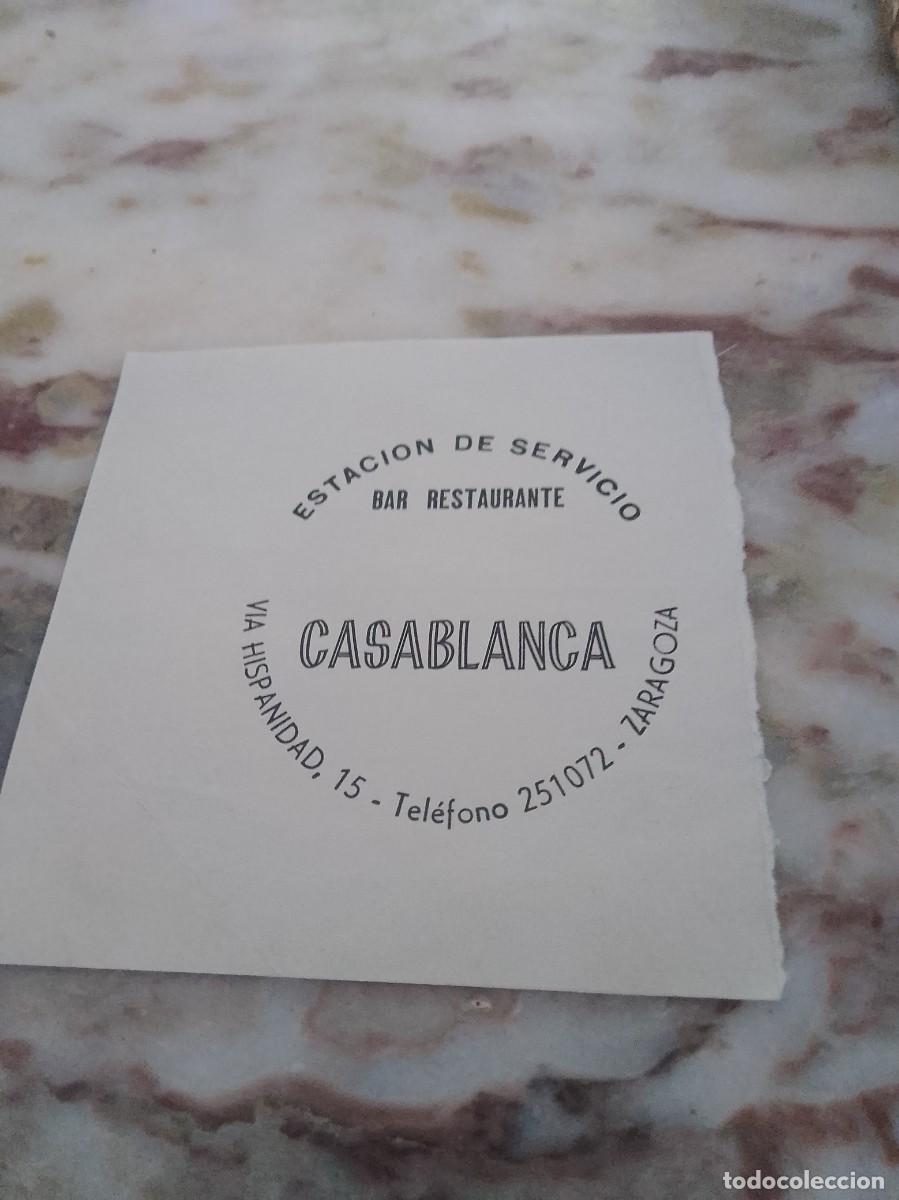 Otros art&iacute;culos de coleccionismo en papel: Estaci&oacute;n de servicio Casablanca Zaragoza