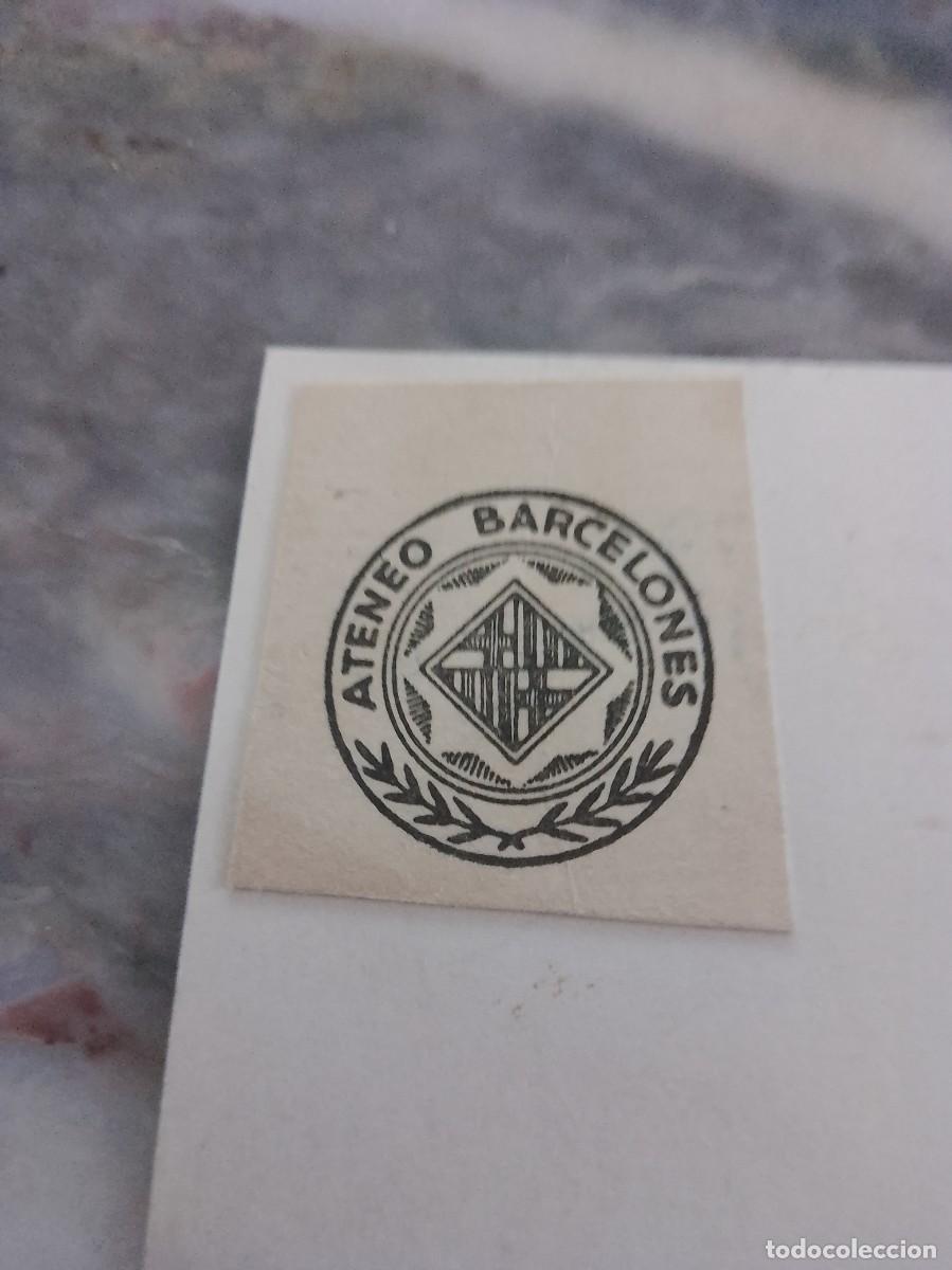 Otros art&iacute;culos de coleccionismo en papel: Etiqueta a&ntilde;os 40 50 aproximado Ateneo barcelon&eacute;s