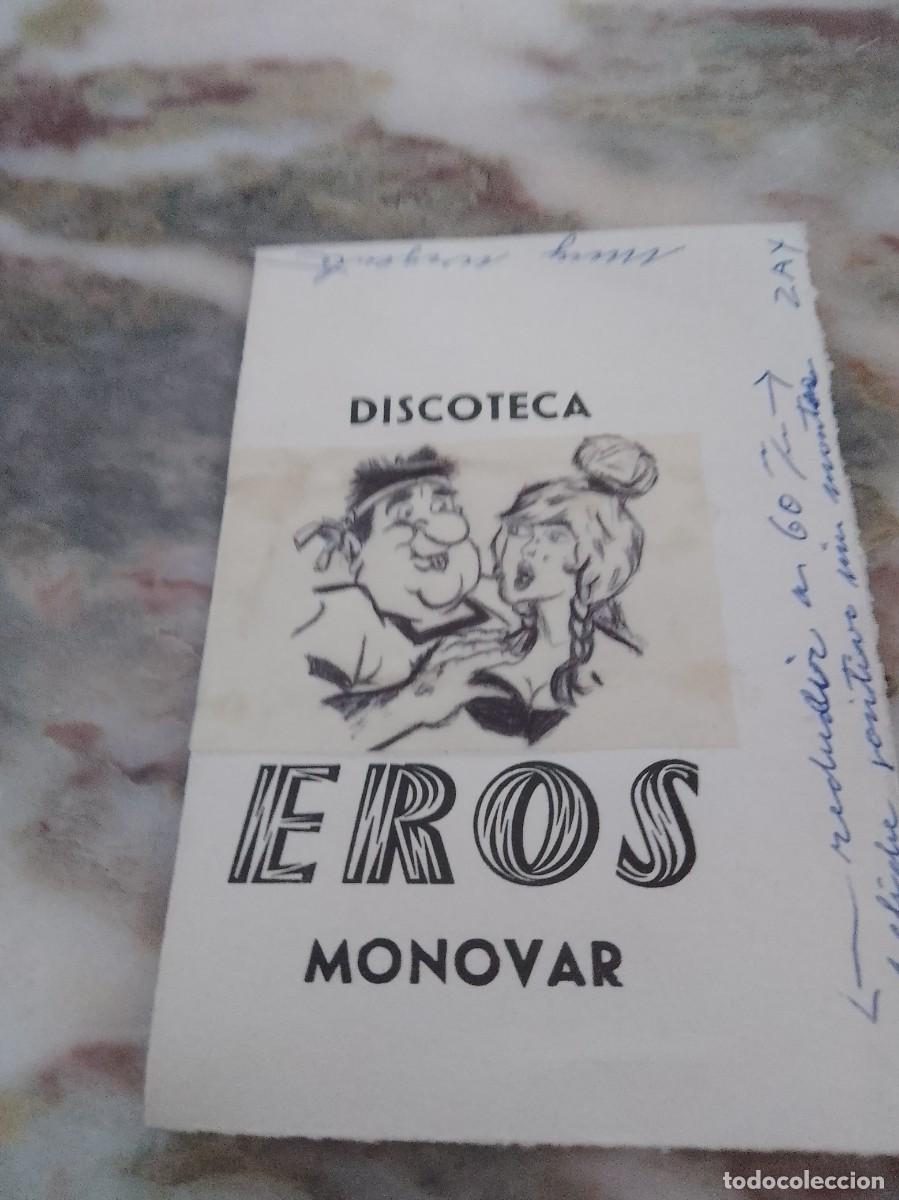 Otros art&iacute;culos de coleccionismo en papel: Discoteca eros Mon&oacute;var