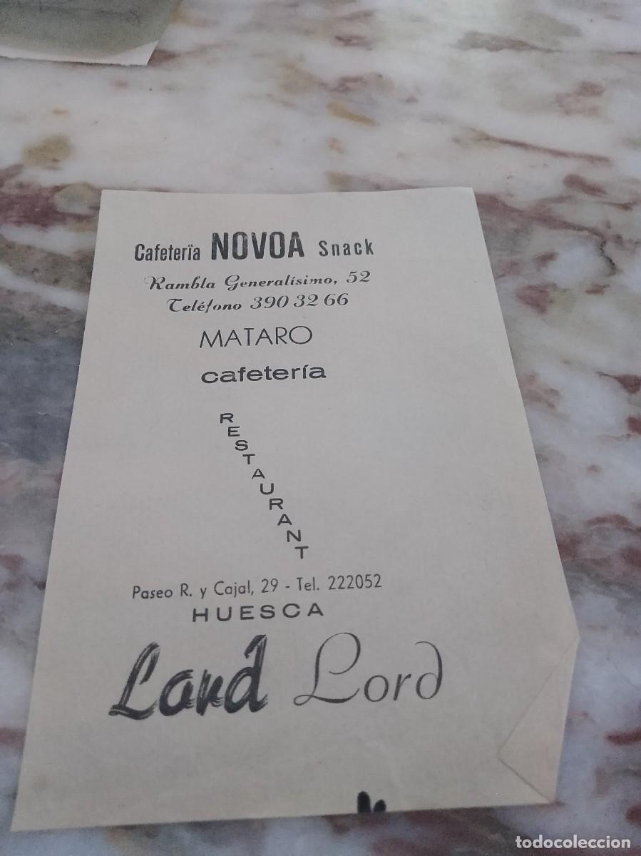 Outros artigos de papel: Cafeter&iacute;a novoa snack rambla Lord Matar&oacute; Huesca