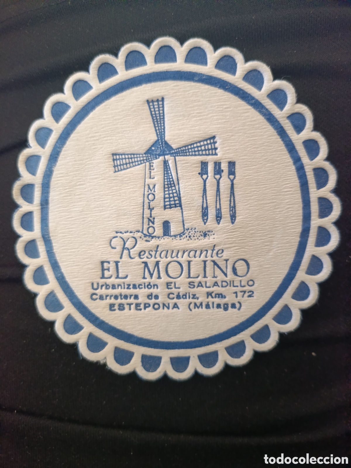 Outros artigos de papel: Restaurante El molino MALAGA [ POSA-VASOS A&Ntilde;OS 50-60 ]