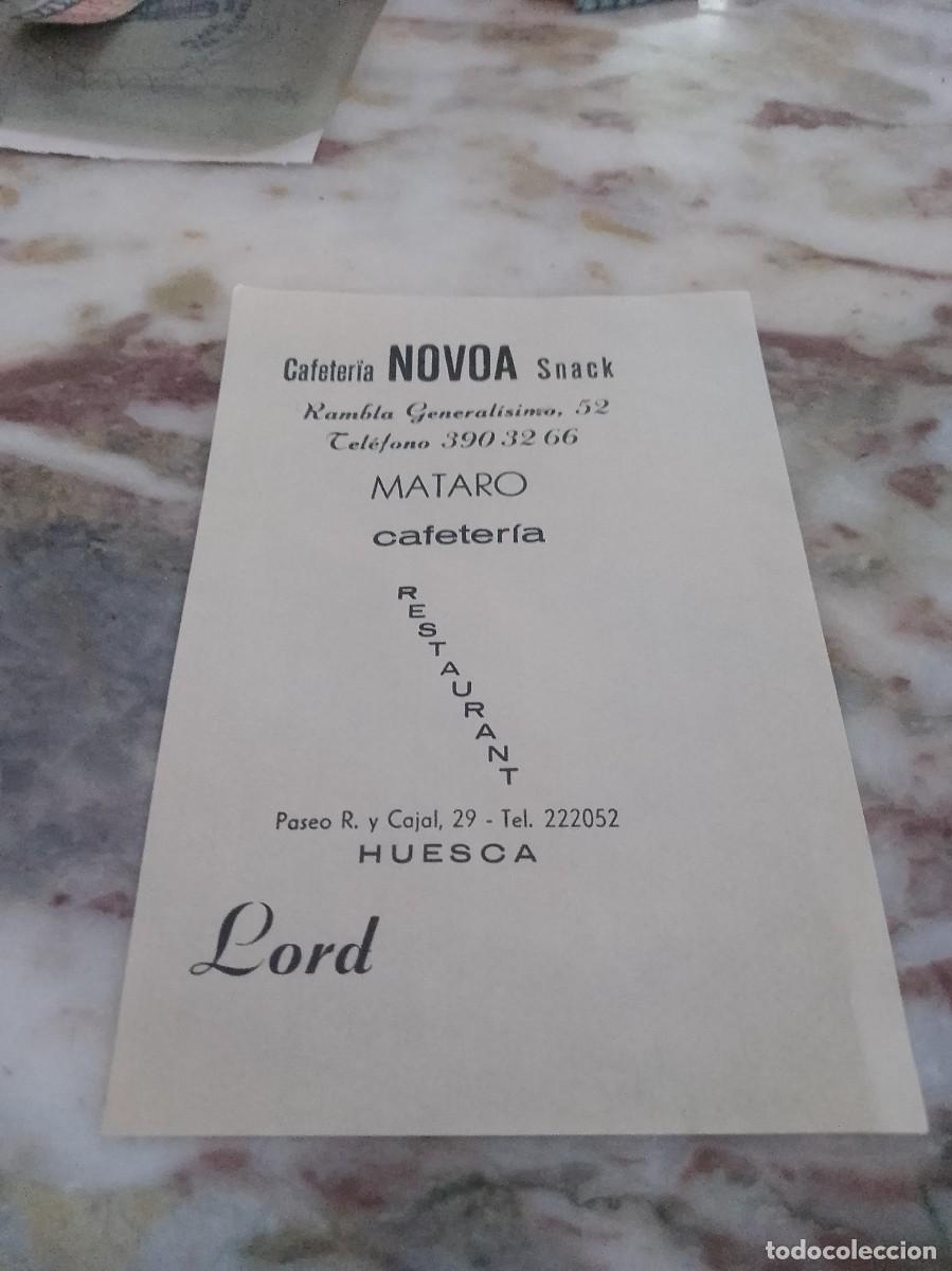 Outros artigos de papel: Cafeter&iacute;a novoa snack rambla Lord Matar&oacute; Huesca