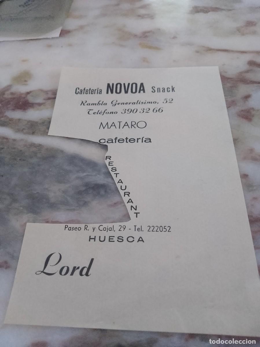 Outros artigos de papel: Cafeter&iacute;a novoa snack rambla Lord Matar&oacute; Huesca