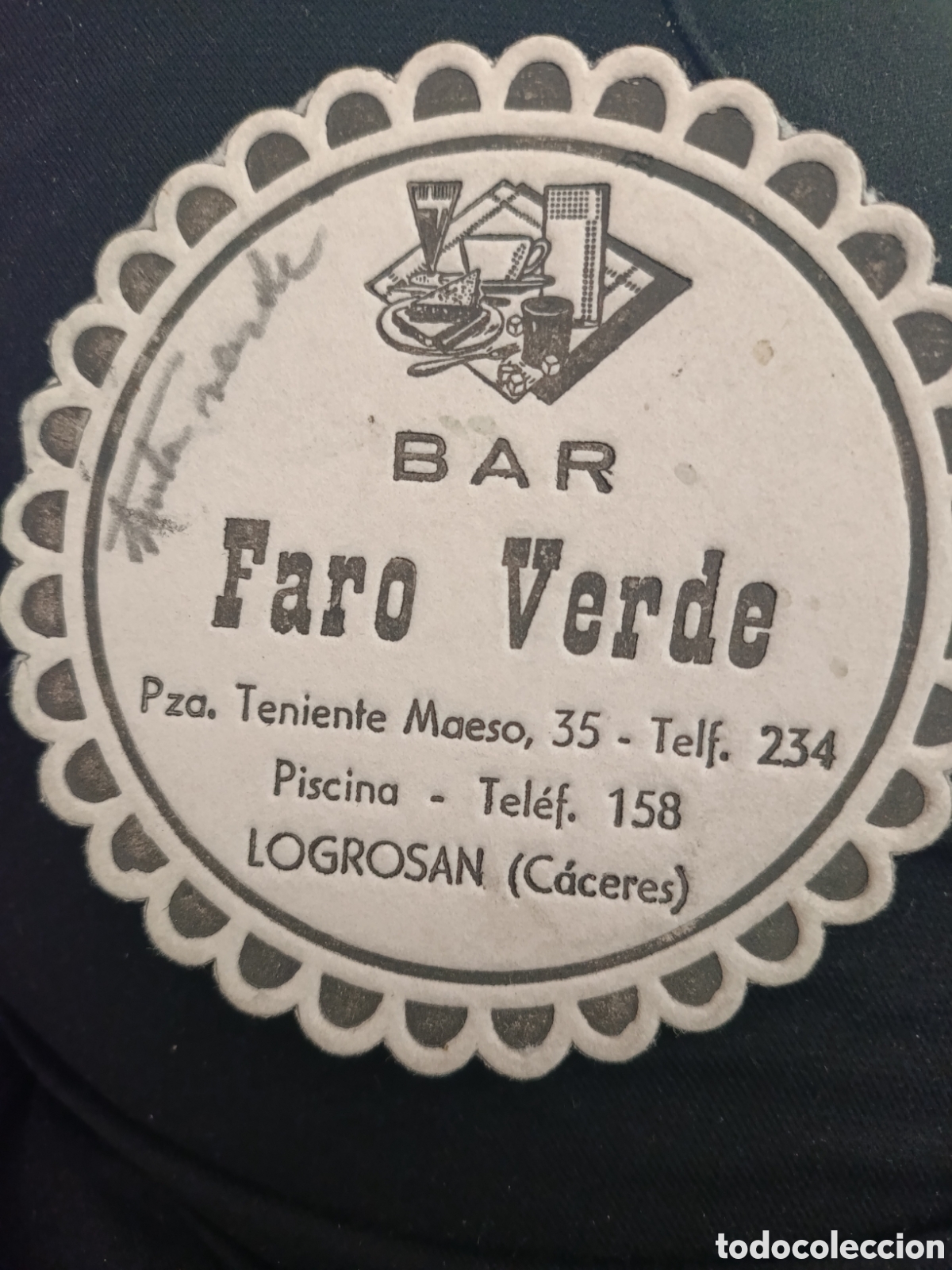 Outros artigos de papel: Bar faro verde C&aacute;ceres firmado [ POSA-VASOS A&Ntilde;OS 50-60 ]
