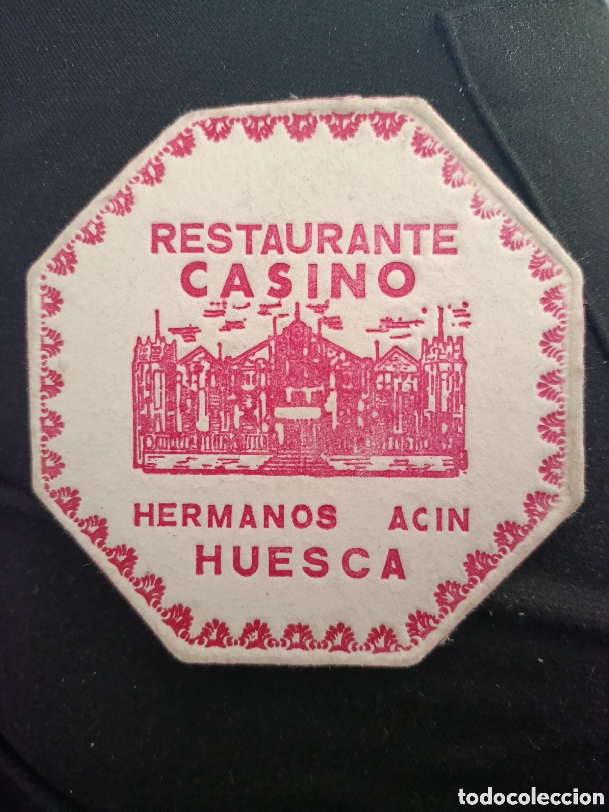 Outros artigos de papel: RESTAURANTE CASINO HERMANOS ACIN HUESCA [ POSA-VASOS A&Ntilde;OS 50-60 ]