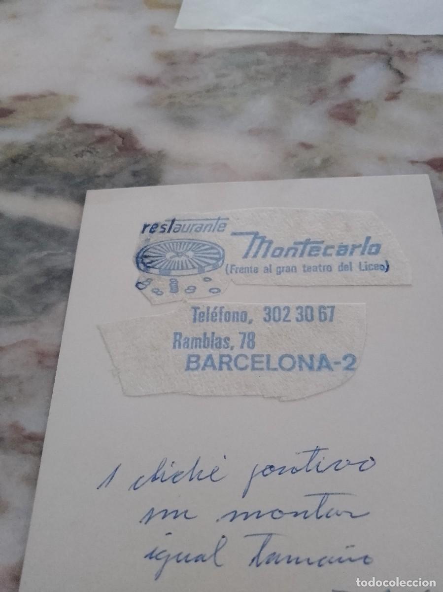 Otros art&iacute;culos de coleccionismo en papel: Montecarlo teatro lucero Barcelona restaurante