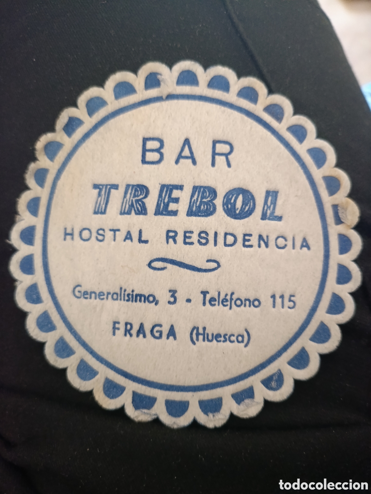 Otros art&iacute;culos de coleccionismo en papel: BAR TR&Eacute;BOL HOSTAL RESIDENCIA HUESCA [ POSA-VASOS A&Ntilde;OS 50-60 ]
