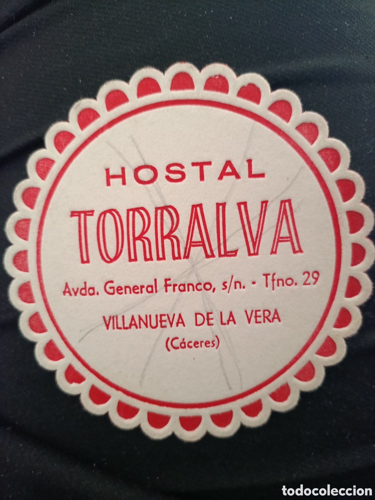Otros art&iacute;culos de coleccionismo en papel: HOSTAL TORRALBA C&Aacute;CERES [ POSAVASOS A&Ntilde;OS 50-60 ]