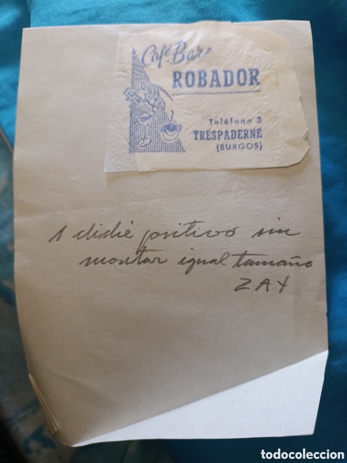 Otros art&iacute;culos de coleccionismo en papel: Recorte de papel caf&eacute; Bar robador Burgos