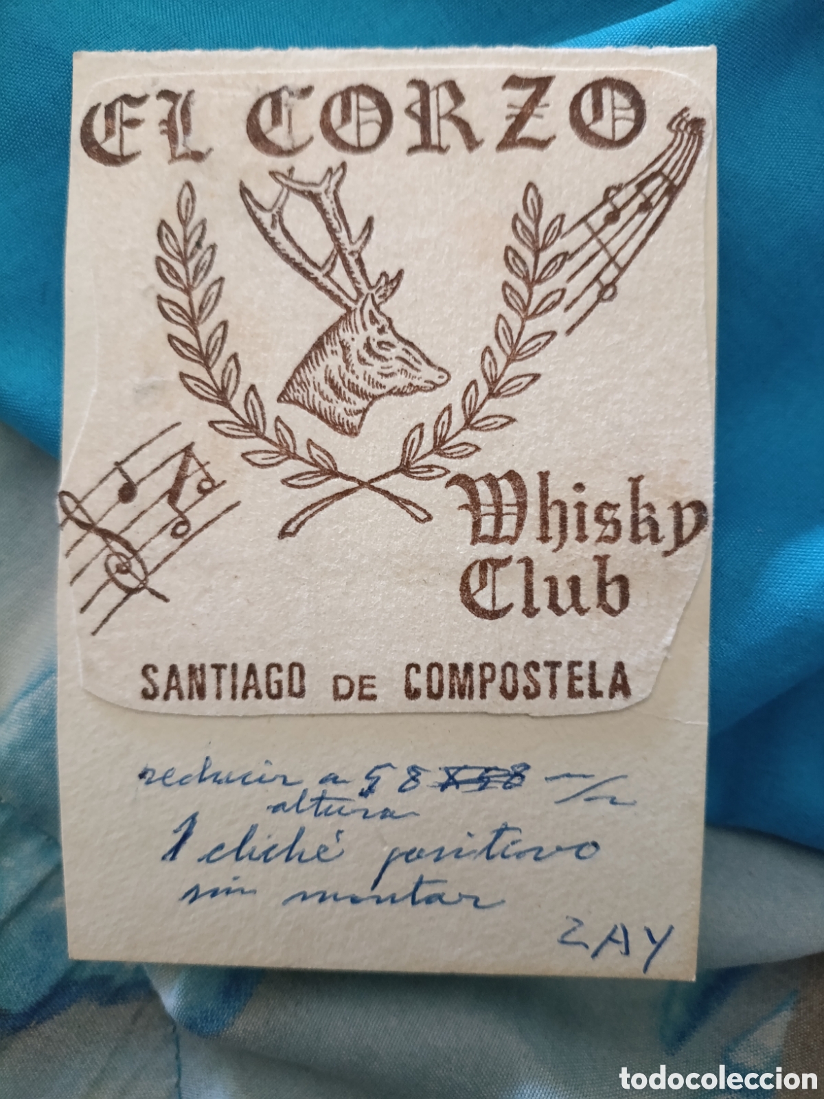 Otros art&iacute;culos de coleccionismo en papel: EL CORZO WHISKY CLUB SANTIAGO DE COMPOSTELA