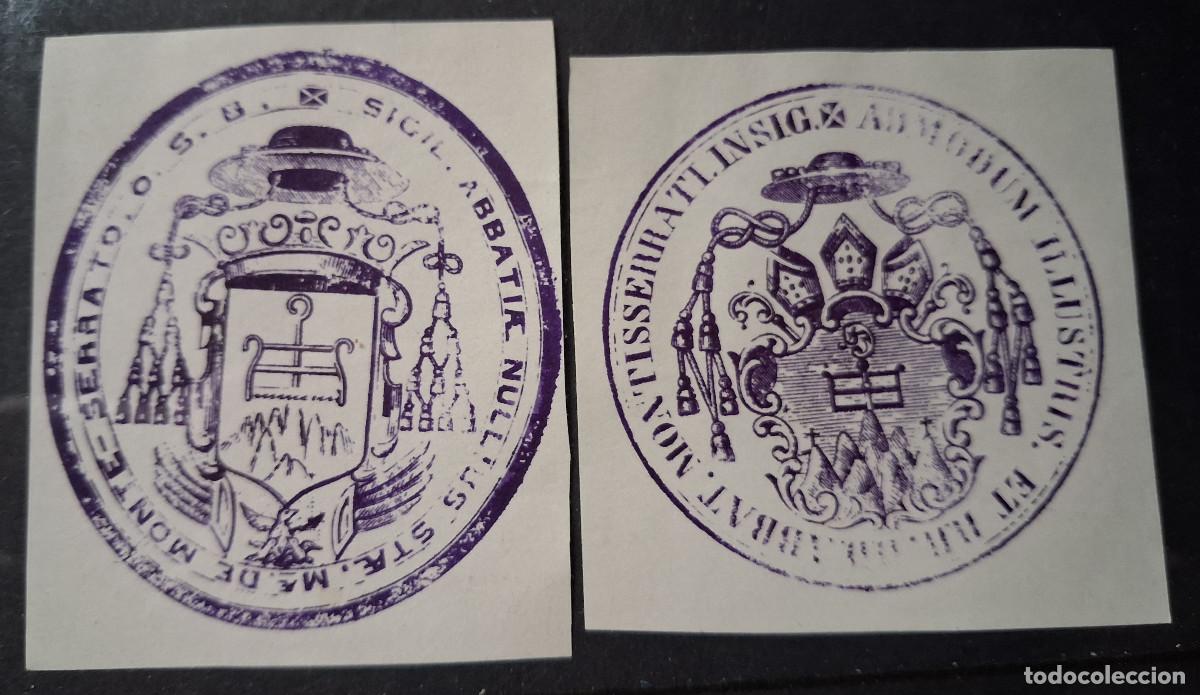 Otros art&iacute;culos de coleccionismo en papel: Sigilografia.2 marcas del Monasterio de Montserrat.