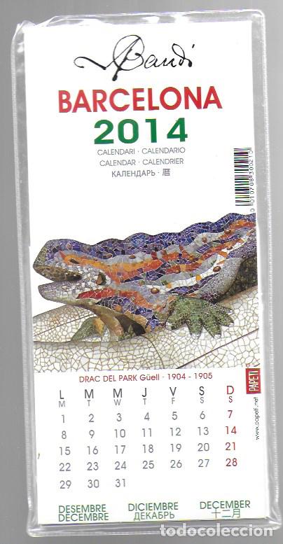 Otros art&iacute;culos de coleccionismo en papel: Calendari = Calendario = Calendar = Calendar... Gaud&iacute; Barcelona 2014.